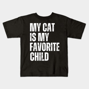 My cat is My Favorite Child Kids T-Shirt